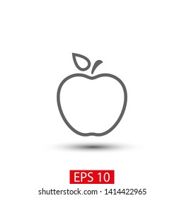 Apple vector icon. Apple fruit illustration icon.Web design vector logo. Apple isolated on background