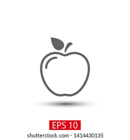 Apple vector icon. Apple fruit illustration icon.Web design vector logo. Apple isolated on background