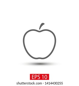Apple vector icon. Apple fruit illustration icon.Web design vector logo. Apple isolated on background