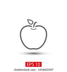 Apple vector icon. Apple fruit illustration icon.Web design vector logo. Apple isolated on background