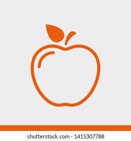 Apple vector icon. Apple fruit illustration icon.Web design vector logo. Apple isolated on background