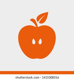 Apple vector icon. Apple fruit illustration icon.Web design vector logo. Apple isolated on background