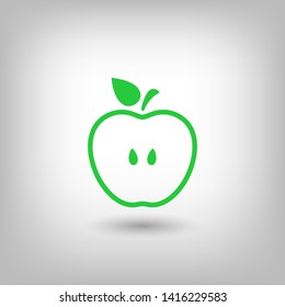 Apple vector icon. Apple fruit illustration icon.Web design vector logo. Apple isolated on background