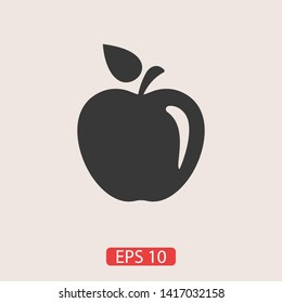 Apple vector icon. Apple fruit illustration icon.Web design vector logo. Apple isolated on background