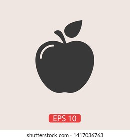 Apple vector icon. Apple fruit illustration icon.Web design vector logo. Apple isolated on background