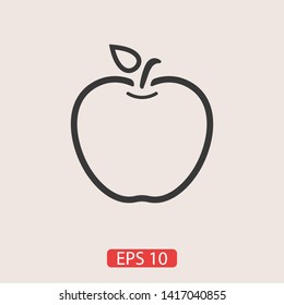 Apple vector icon. Apple fruit illustration icon.Web design vector logo. Apple isolated on background