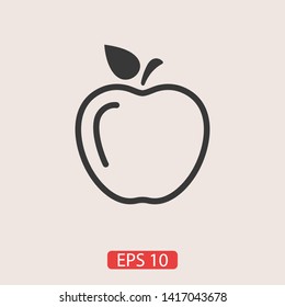 Apple vector icon. Apple fruit illustration icon.Web design vector logo. Apple isolated on background