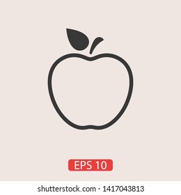 Apple vector icon. Apple fruit illustration icon.Web design vector logo. Apple isolated on background