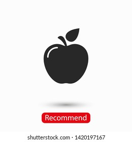 Apple vector icon. Apple fruit illustration icon.Web design vector logo. Apple isolated on background
