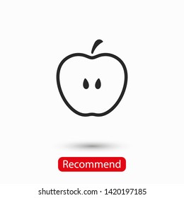 Apple vector icon. Apple fruit illustration icon.Web design vector logo. Apple isolated on background