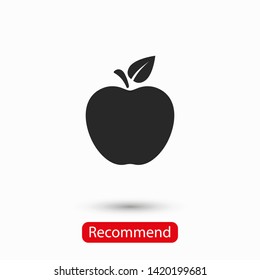 Apple vector icon. Apple fruit illustration icon.Web design vector logo. Apple isolated on background