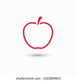 Apple vector icon. Apple fruit illustration icon.Web design vector logo. Apple isolated on background
