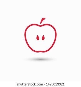 Apple vector icon. Apple fruit illustration icon.Web design vector logo. Apple isolated on background