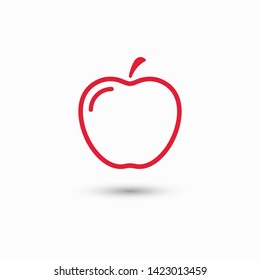 Apple vector icon. Apple fruit illustration icon.Web design vector logo. Apple isolated on background