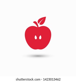 Apple vector icon. Apple fruit illustration icon.Web design vector logo. Apple isolated on background