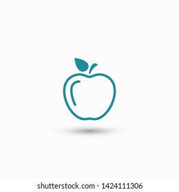 Apple vector icon. Apple fruit illustration icon.Web design vector logo. Apple isolated on background