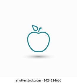 Apple vector icon. Apple fruit illustration icon.Web design vector logo. Apple isolated on background