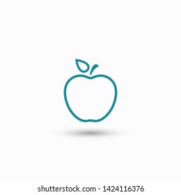 Apple vector icon. Apple fruit illustration icon.Web design vector logo. Apple isolated on background