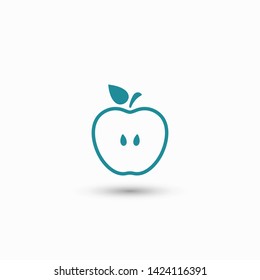 Apple vector icon. Apple fruit illustration icon.Web design vector logo. Apple isolated on background
