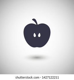 Apple vector icon. Apple fruit illustration icon.Web design vector logo. Apple isolated on background