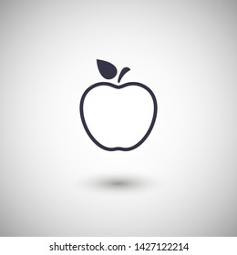 Apple vector icon. Apple fruit illustration icon.Web design vector logo. Apple isolated on background
