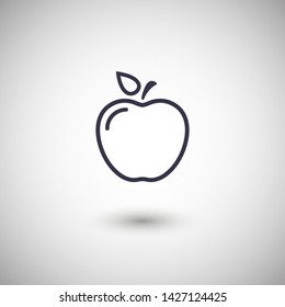Apple vector icon. Apple fruit illustration icon.Web design vector logo. Apple isolated on background