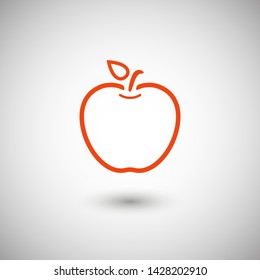 Apple vector icon. Apple fruit illustration icon.Web design vector logo. Apple isolated on background