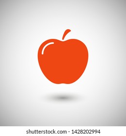 Apple vector icon. Apple fruit illustration icon.Web design vector logo. Apple isolated on background