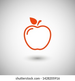 Apple vector icon. Apple fruit illustration icon.Web design vector logo. Apple isolated on background