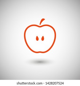 Apple vector icon. Apple fruit illustration icon.Web design vector logo. Apple isolated on background
