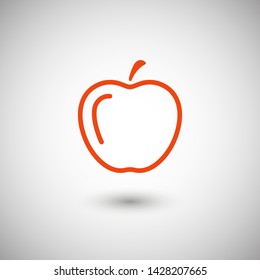 Apple vector icon. Apple fruit illustration icon.Web design vector logo. Apple isolated on background