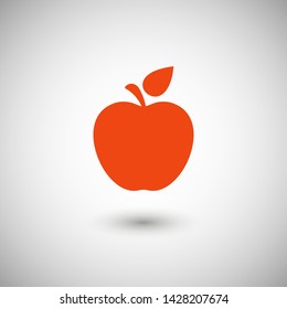 Apple vector icon. Apple fruit illustration icon.Web design vector logo. Apple isolated on background
