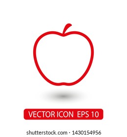 Apple vector icon. Apple fruit illustration icon.Web design vector logo. Apple isolated on background