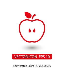 Apple vector icon. Apple fruit illustration icon.Web design vector logo. Apple isolated on background