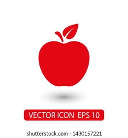 Apple vector icon. Apple fruit illustration icon.Web design vector logo. Apple isolated on background