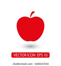 Apple vector icon. Apple fruit illustration icon.Web design vector logo. Apple isolated on background