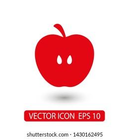 Apple vector icon. Apple fruit illustration icon.Web design vector logo. Apple isolated on background