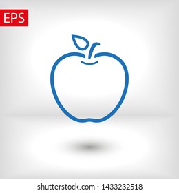 Apple vector icon. Apple fruit illustration icon.Web design vector logo. Apple isolated on background
