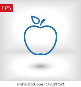 Apple vector icon. Apple fruit illustration icon.Web design vector logo. Apple isolated on background