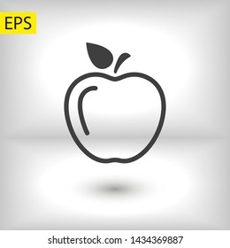 Apple vector icon. Apple fruit illustration icon.Web design vector logo. Apple isolated on background