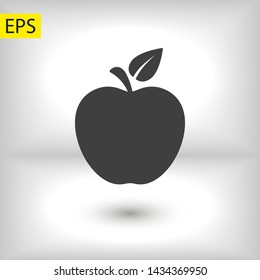 Apple vector icon. Apple fruit illustration icon.Web design vector logo. Apple isolated on background