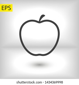 Apple vector icon. Apple fruit illustration icon.Web design vector logo. Apple isolated on background