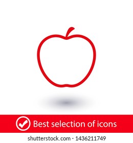 Apple vector icon. Apple fruit illustration icon.Web design vector logo. Apple isolated on background