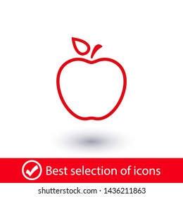 Apple vector icon. Apple fruit illustration icon.Web design vector logo. Apple isolated on background
