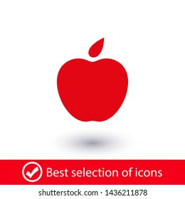 Apple vector icon. Apple fruit illustration icon.Web design vector logo. Apple isolated on background