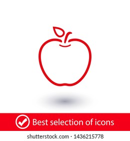 Apple vector icon. Apple fruit illustration icon.Web design vector logo. Apple isolated on background
