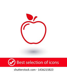 Apple vector icon. Apple fruit illustration icon.Web design vector logo. Apple isolated on background
