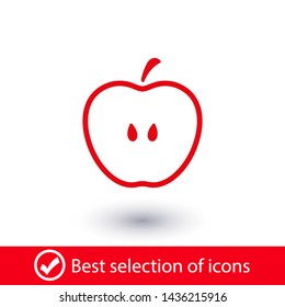 Apple vector icon. Apple fruit illustration icon.Web design vector logo. Apple isolated on background