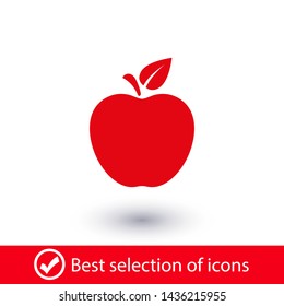 Apple vector icon. Apple fruit illustration icon.Web design vector logo. Apple isolated on background