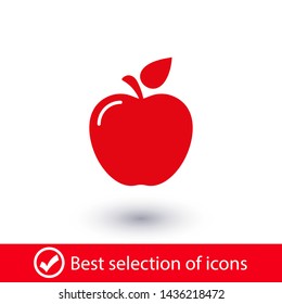 Apple vector icon. Apple fruit illustration icon.Web design vector logo. Apple isolated on background